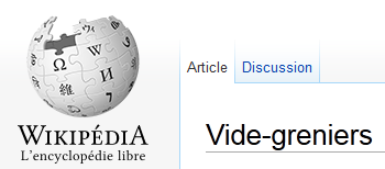 Wikipedia vide grenier.org